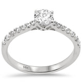 .76ct G SI 14K White Gold Diamond Round Engagement Ring Size 6.5