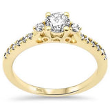 .73ct G SI 14K Yellow Gold Round Shape Diamond Engagement Ring Size 6.5