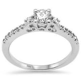 <span style="color:purple">SPECIAL!</span> .73ct G SI 14K White Gold Round Shape Diamond Engagement Ring Size 6.5