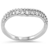 <span style="color:purple">SPECIAL!</span>.33ct G SI 14K White Gold Diamond Twisted Band Ring  Size 7