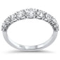 <span style="color:purple">SPECIAL!</span>1.00ct G SI 14K White Gold Diamond Graduated Band Ring Size 7