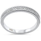 <span style="color:purple">SPECIAL!</span>.13ct G SI 14K White Gold Diamond Beaded Band Ring  Size 7
