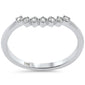 .17ct G SI 14K White Gold Diamond Stackable Band Ring Guard Size 7
