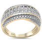 <span style="color:purple">SPECIAL!</span>1.00ct G SI 10K Yellow Gold Diamond Dome Band Ring  Size 7