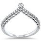 <span style="color:purple">SPECIAL!</span>.20ct G SI 14K White Gold Diamond Beaded Band Ring  Size 6.5