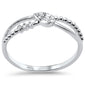 .09ct G SI 14K White Gold Round & Baguette Diamond Band Ring  Size 6.5