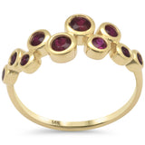 .60ct G SI 14K Yellow Gold Ruby Gemstones Ring Size 6.5