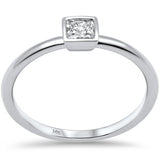 .21ct G SI 14K White Gold Princess Cut Diamond Ring Size 6.5