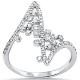 <span style="color:purple">¡ESPECIAL!</span> .55ct G SI Anillo de mujer de oro blanco de 14K con diamante Talla 6.5
