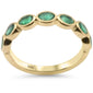 <span style="color:purple">SPECIAL!</span>1.08ct G SI 14K Yellow Gold Emerald Gemstones Band Ring Size 6.5