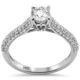 <span style="color:purple">SPECIAL!</span>1.07ct G SI 14K White Gold Round Diamond Engagement Ring Size 6.5
