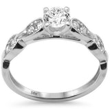<span style="color:purple">SPECIAL!</span>.74ct G SI 14K White Gold Round Diamond Engagement Ring Size 6.5