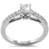 .75ct G SI 14K White Gold Round Diamond Engagement Ring Size 6.5