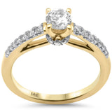 <span style="color:purple">SPECIAL!</span>.75ct G SI 14K Yellow Gold Round Diamond Engagement Ring Size 6.5