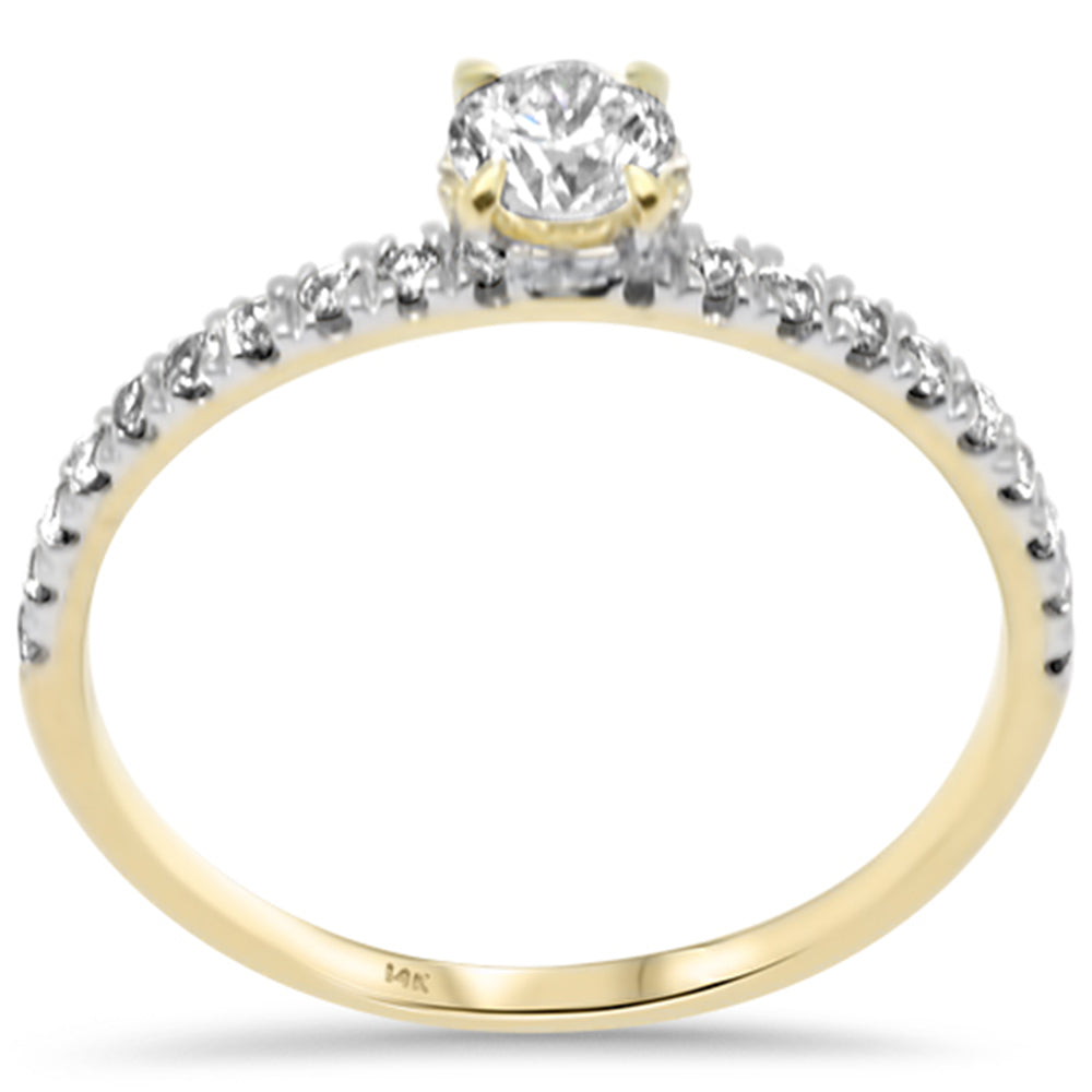 .54ct G SI 14K Yellow Gold Round Diamond Engagement Ring Size 6.5