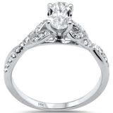 .84ct G SI 14K White Gold Oval Shape Diamond Engagement Ring Size 6.5