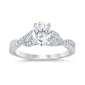 <span style="color:purple">SPECIAL!</span>.84ct G SI 14K White Gold Oval Shape Diamond Engagement Ring Size 6.5