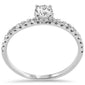 <span style="color:purple">SPECIAL!</span>.54ct G SI 14K White Gold Round Diamond Engagement Ring Size 6.5