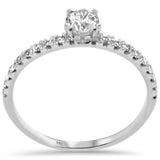 .54ct G SI 14K White Gold Round Diamond Engagement Ring Size 6.5