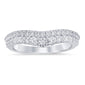 <span style="color:purple">SPECIAL!</span> .80ct G SI 14K White Gold Diamond Curve Band Ring Size 6.5