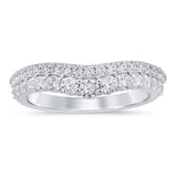 .79ct G SI 14K White Gold Diamond Curve Band Ring Size 6.5