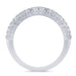 <span style="color:purple">SPECIAL!</span> .80ct G SI 14K White Gold Diamond Curve Band Ring Size 6.5
