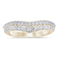 <span style="color:purple">SPECIAL!</span> .79ct G SI 14K Yellow Gold Diamond Curve Band Ring Size 6.5