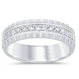 .39ct G SI 14K White Gold Diamond Men's Band Ring Size 10