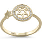 .08ct G SI 14K Yellow Gold Diamond Star of David Ring  Size 6.5