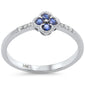 .21ct G SI 14K White Gold Diamond & Blue Sapphire Ring Size 6.5