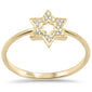 .07ct G SI 14K Yellow Gold Diamond Star of David Ring  Size 6.5