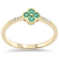 .18ct G SI 14K Yellow Gold Diamond & Emerald Gemstones Ring Size 6.5