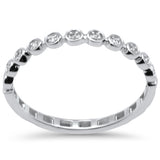 .16ct G SI 14K White Gold Diamond Thin Ladies Ring Size 6.5