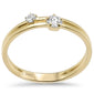 .22ct G SI 14K Yellow Gold Diamond 2-Stone Ring Size 6.5