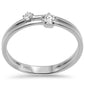 .22ct G SI 14K White Gold Diamond 2-Stone Ring Size 6.5