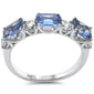 <span style="color:purple">SPECIAL!</span> 2.11ct G SI 14K White Gold Diamond & Blue Sapphire Gemstones Ring Size 6.5