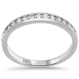 .33ct G SI 14K White Gold Diamond Wedding Band Size 6.5