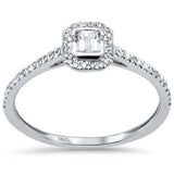 <span style="color:purple">SPECIAL!</span> .38ct G SI 14K White Gold Emerald Cut Diamond Solitaire Engagement Ring Size 6.5