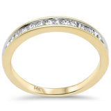 .25ct G SI 14K Yellow Gold Diamond Wedding Band Size 6.5