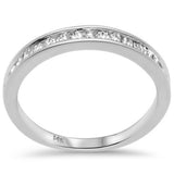 .27ct G SI 14K White Gold Diamond Wedding Band Size 6.5