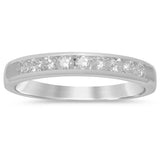 <span style="color:purple">SPECIAL!</span> .21ct G SI 14K White Gold Diamond Wedding Band Size 6.5