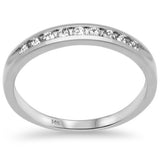 <span style="color:purple">SPECIAL!</span> .21ct G SI 14K White Gold Diamond Wedding Band Size 6.5