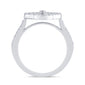 <span style="color:purple">SPECIAL!</span> .25ct G SI 14K White Gold Diamond Clover Ring Size 6.5