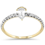 .54ct G SI 14K Yellow Gold Pear Shape Diamond Engagement Ring Size 6.5