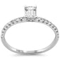 <span style="color:purple">SPECIAL!</span>.58ct G SI 14K White Gold Emerald Cut Diamond Engagement Ring Size 6.5