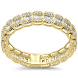 <span style="color:purple">¡ESPECIAL!</span> .66ct G SI Anillo de hombre con diamantes redondos y baguette de oro amarillo de 14K Talla 10