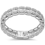 .67ct G SI 14K White Gold Men's Round & Baguette Diamond Ring Band Size 10