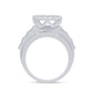 <span style="color:purple">SPECIAL!</span> 2.00ct G SI 14K White Gold Diamond Round & Baguette Ring Size 6.5