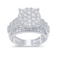 <span style="color:purple">SPECIAL!</span> 2.00ct G SI 14K White Gold Diamond Round & Baguette Ring Size 6.5