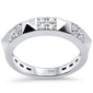 <span style="color:purple">SPECIAL!</span> .37ct G SI 14K White Gold Round Diamond Modern Band Ring Size 7
